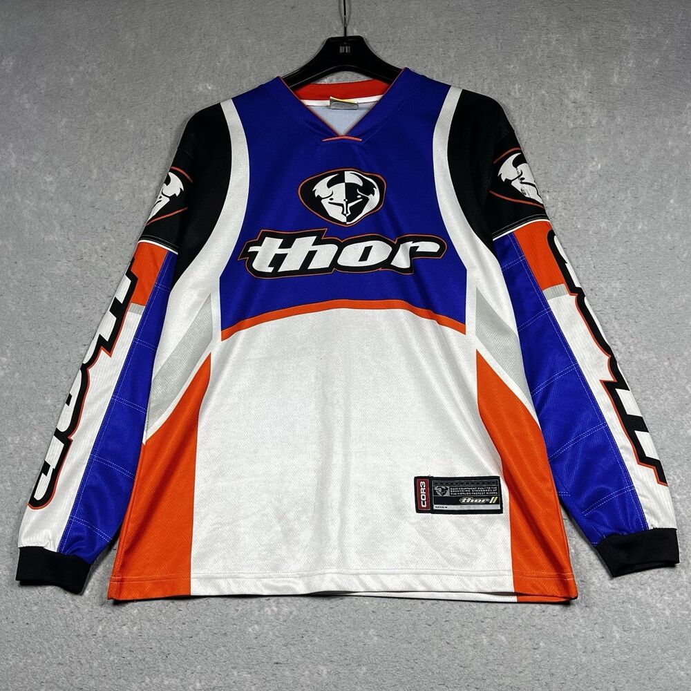 Vintage Motocross Jersey Mens Small Thor MX Phase Long Sleeve Off Road Biker
